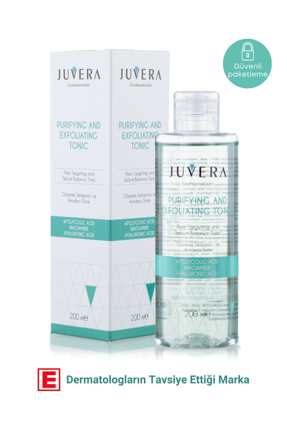 Juvera Glikolik Asit Içerikli Gözenek Sıkılaştırıcı Arındırıcı ve Kararma Karşıtı Tonik 200 ml – %7 glikolik asit içerikli gözenek sıkılaştırıcı, arındırıcı ve kararma karşıtı tonik