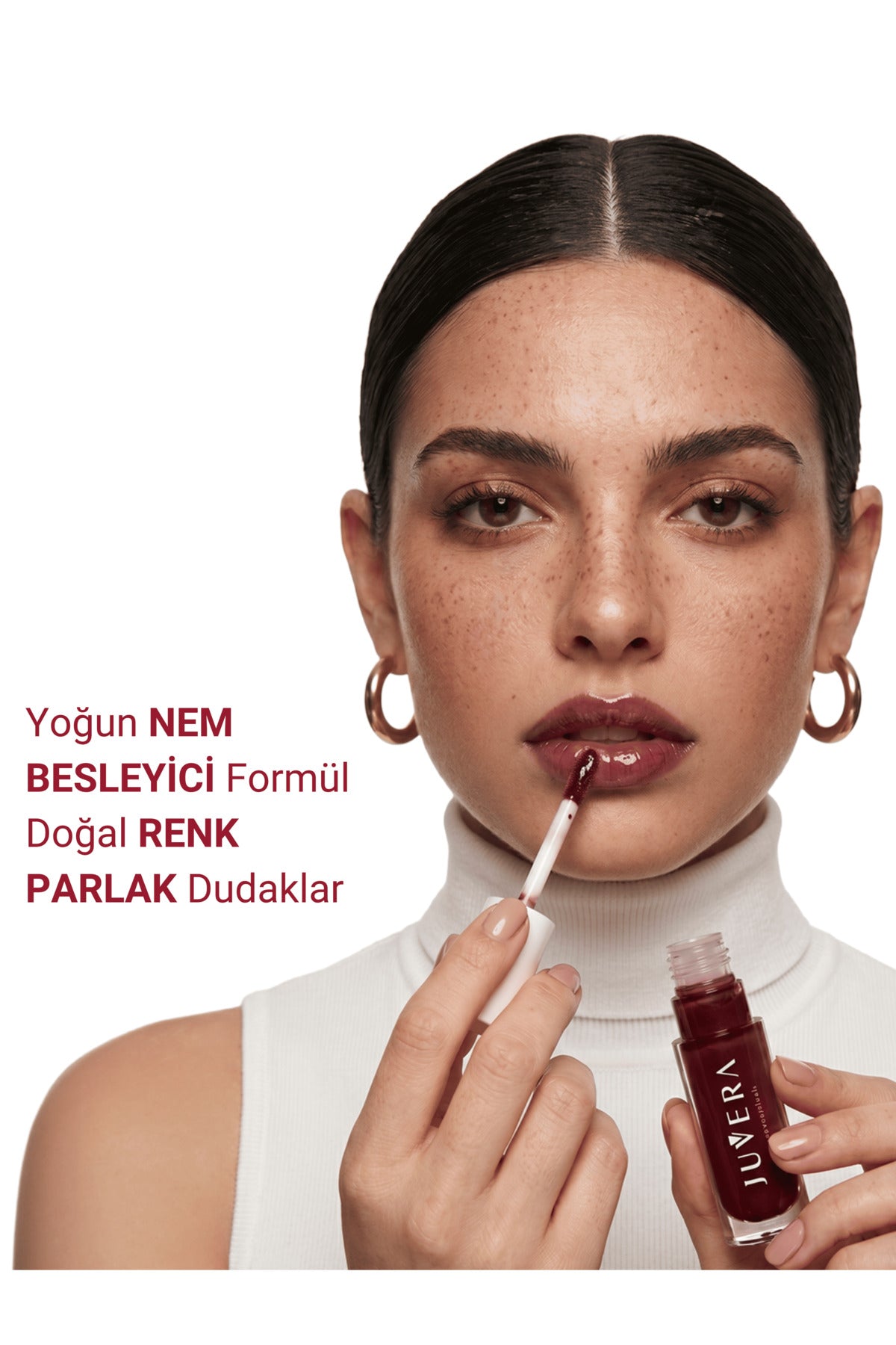 Juvera Nemlendirici Etkili Renkli Dudak Parlatıcısı Chery - Lip Gloss Chery 3 in 1 - 5 ml – nemlendirici etkili Cherry renkli dudak parlatıcısı