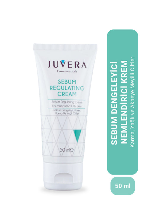 Juvera Karma ve Yağlı Ciltler İçin Sebum Dengeleyici - Yağlandırmadan Nemlendiren Krem 50 ml – karma ve yağlı ciltler için yağlandırmadan nemlendiren sebum dengeleyici krem