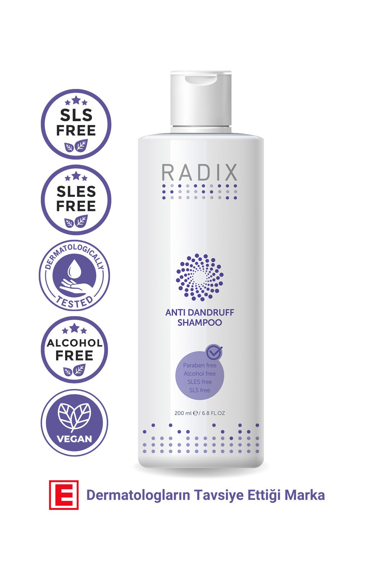 Radix Kepek Karşıtı Bakım Şampuanı 200 ml – kuru kepeklenmeye karşı kepek karşıtı bakım şampuanı
