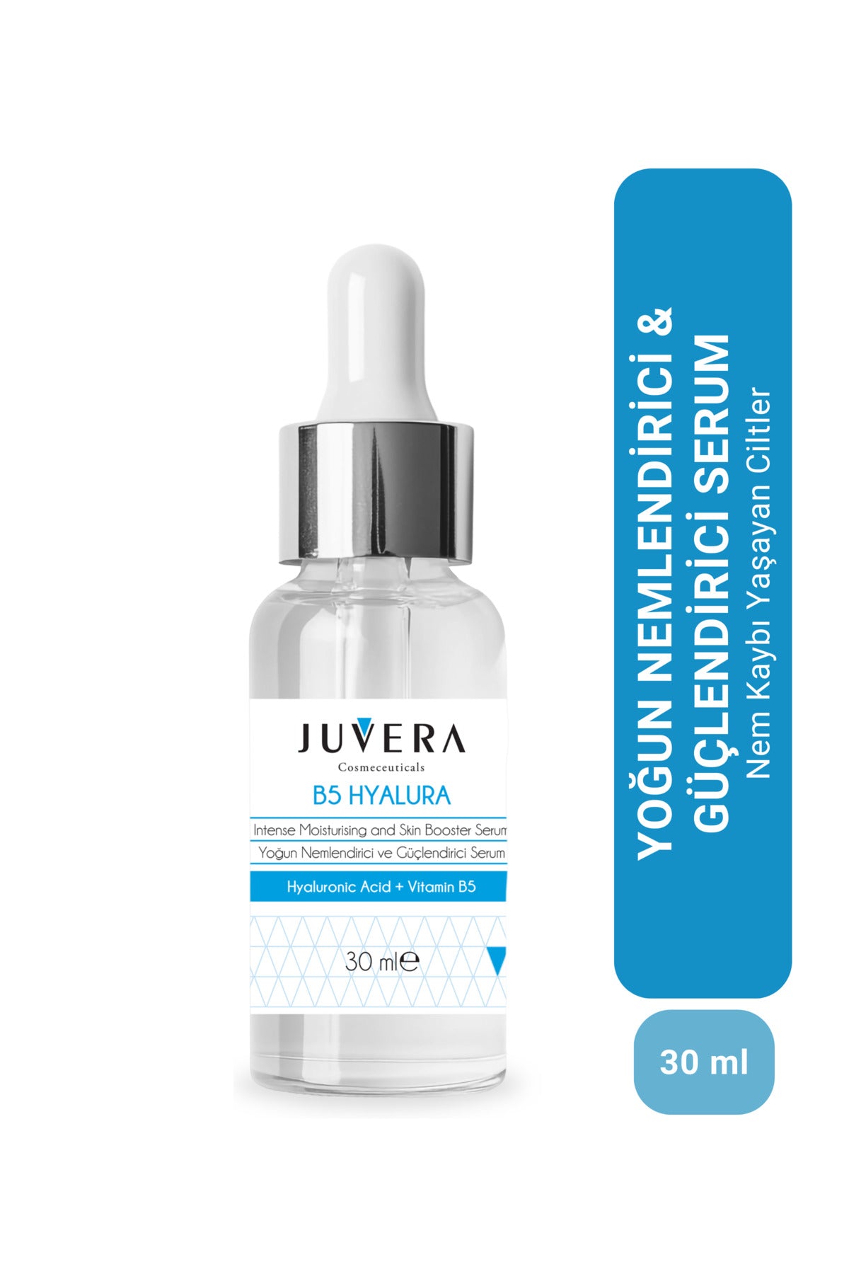 Juvera Hyaluronik Asit Serum Vita B5 - Yoğun Nemlendirici ve Cilt Güçlendirici Serum - B5 Hyalura 30 ml – hyaluronik asit ve B5 içerikli yoğun nemlendirici cilt güçlendirici serum