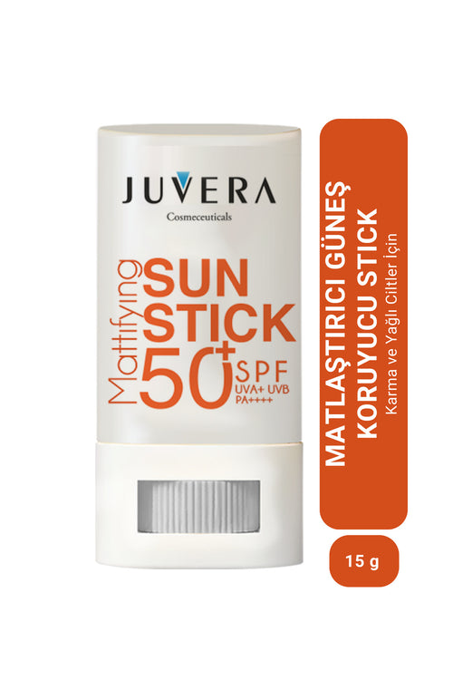 Juvera Stick Güneş Koruyucu Krem Karma ve Yağlı Ciltler Için 50spf Pa++++ 15 gr – karma ve yağlı ciltler için matlaştırıcı, stick formda güneş koruyucu