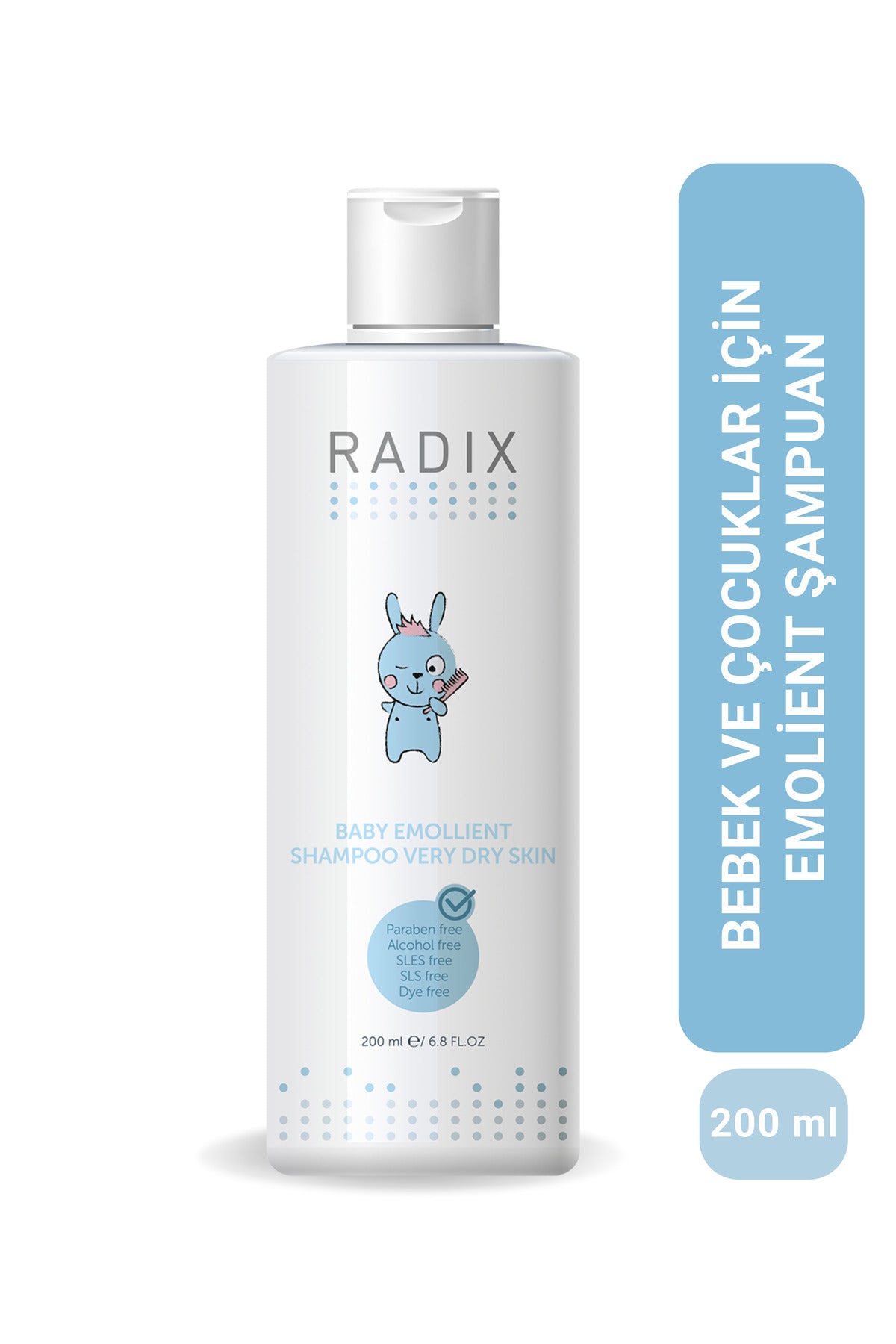 Radix Bebek ve Çocuklar İçin Emolient Şampuan (Aşırı Kuru Ciltler) 200 ml – bebek ve çocuklar için aşırı kuru ciltlere yönelik emolient şampuan