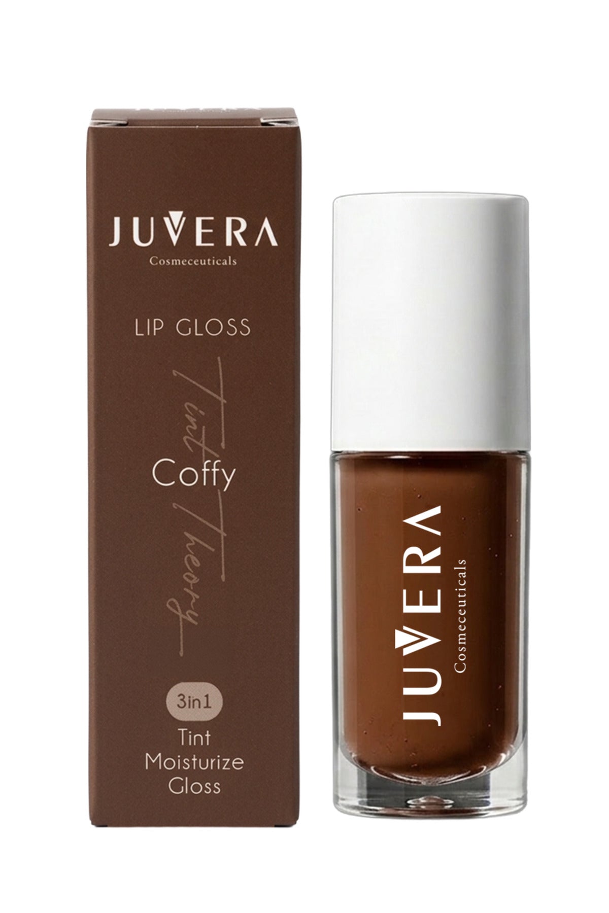 Juvera Nemlendirici Etkili Renkli Dudak Parlatıcısı Coffee - Lip Gloss Coffee 3 in 1 - 5 ml – nemlendirici etkili Coffee renkli dudak parlatıcısı
