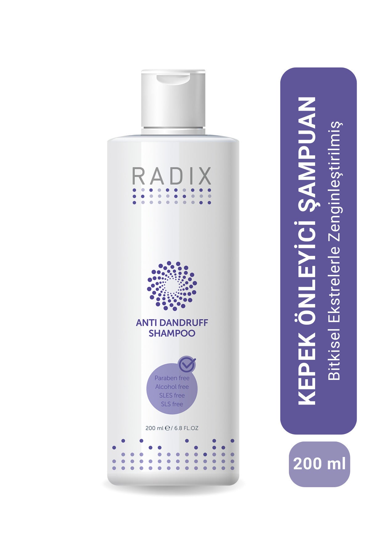 Radix Kepek Karşıtı Bakım Şampuanı 200 ml – kuru kepeklenmeye karşı kepek karşıtı bakım şampuanı