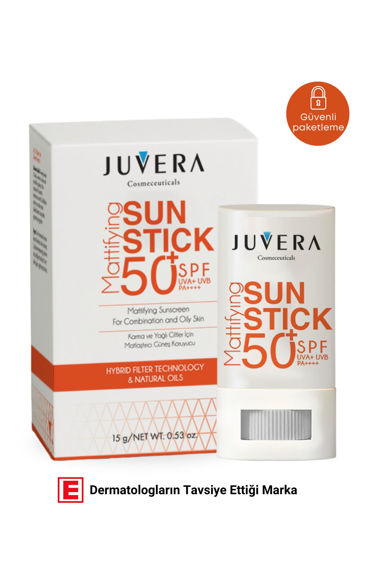 Juvera Stick Güneş Koruyucu Krem Karma ve Yağlı Ciltler Için 50spf Pa++++ 15 gr – karma ve yağlı ciltler için matlaştırıcı, stick formda güneş koruyucu