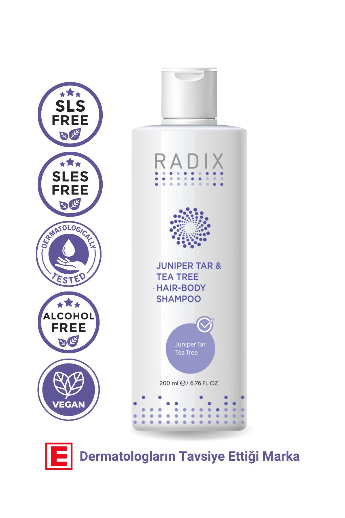 Radix Saç Yağlanma ve Kepek Karşıtı Ardıç Katranlı, Çay Ağacı Özlü Şampuan 200 ml – saç yağlanması ve kepeğe karşı ardıç katranlı, çay ağacı özlü şampuan