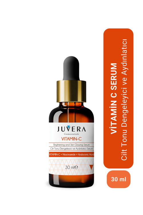 Juvera Vitamin C Cilt Tonu Dengeleyici ve Aydınlatıcı Serum 30 ml – C vitamini içerikli cilt tonu dengeleyici ve aydınlatıcı serum