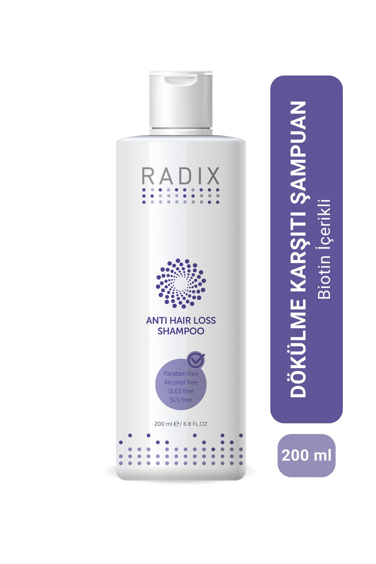 Radix Saç Dökülme Karşıtı Şampuan - Anti Hair Loss Shampoo 200 ml – biotin içerikli saç dökülmesine karşı bakım şampuanı