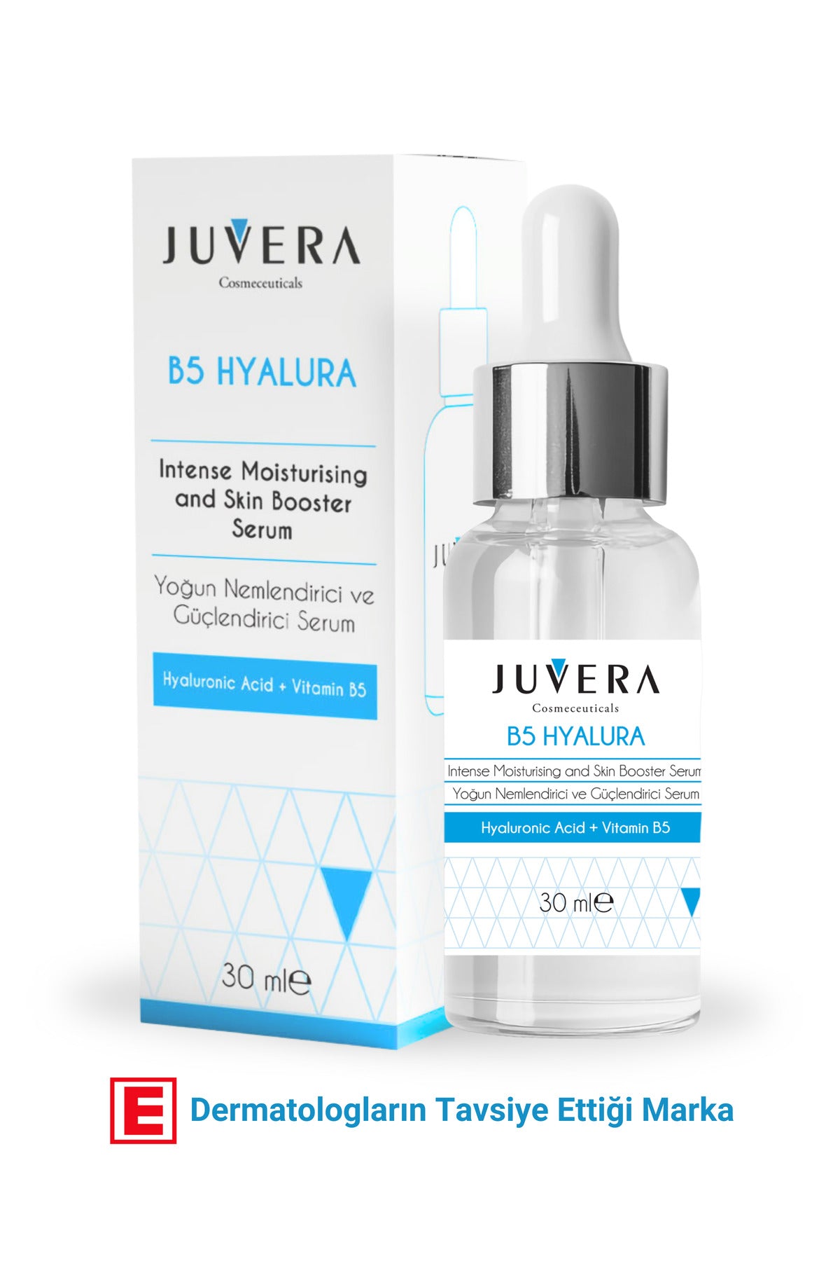 Juvera Hyaluronik Asit Serum Vita B5 - Yoğun Nemlendirici ve Cilt Güçlendirici Serum - B5 Hyalura 30 ml – hyaluronik asit ve B5 içerikli yoğun nemlendirici cilt güçlendirici serum