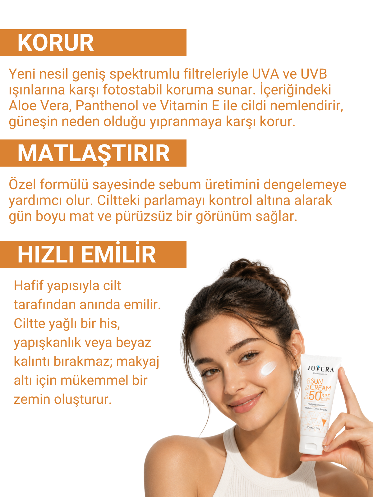 Güneş Koruyucu Krem Tüm Cilt Tipleri İçin Yeni Nesil Filtreli SPF 50+ PA++++ 50 ml