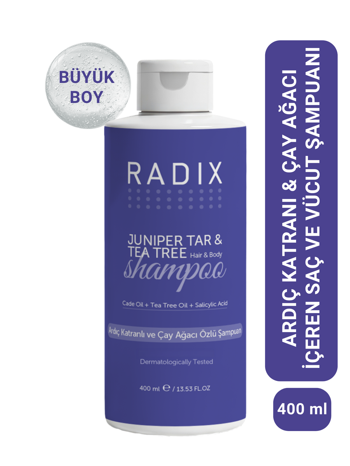 RADIX Saç Yağlanma ve Kepek Karşıtı Ardıç Katranlı Ve Çay Ağacı Özlü Şampuan